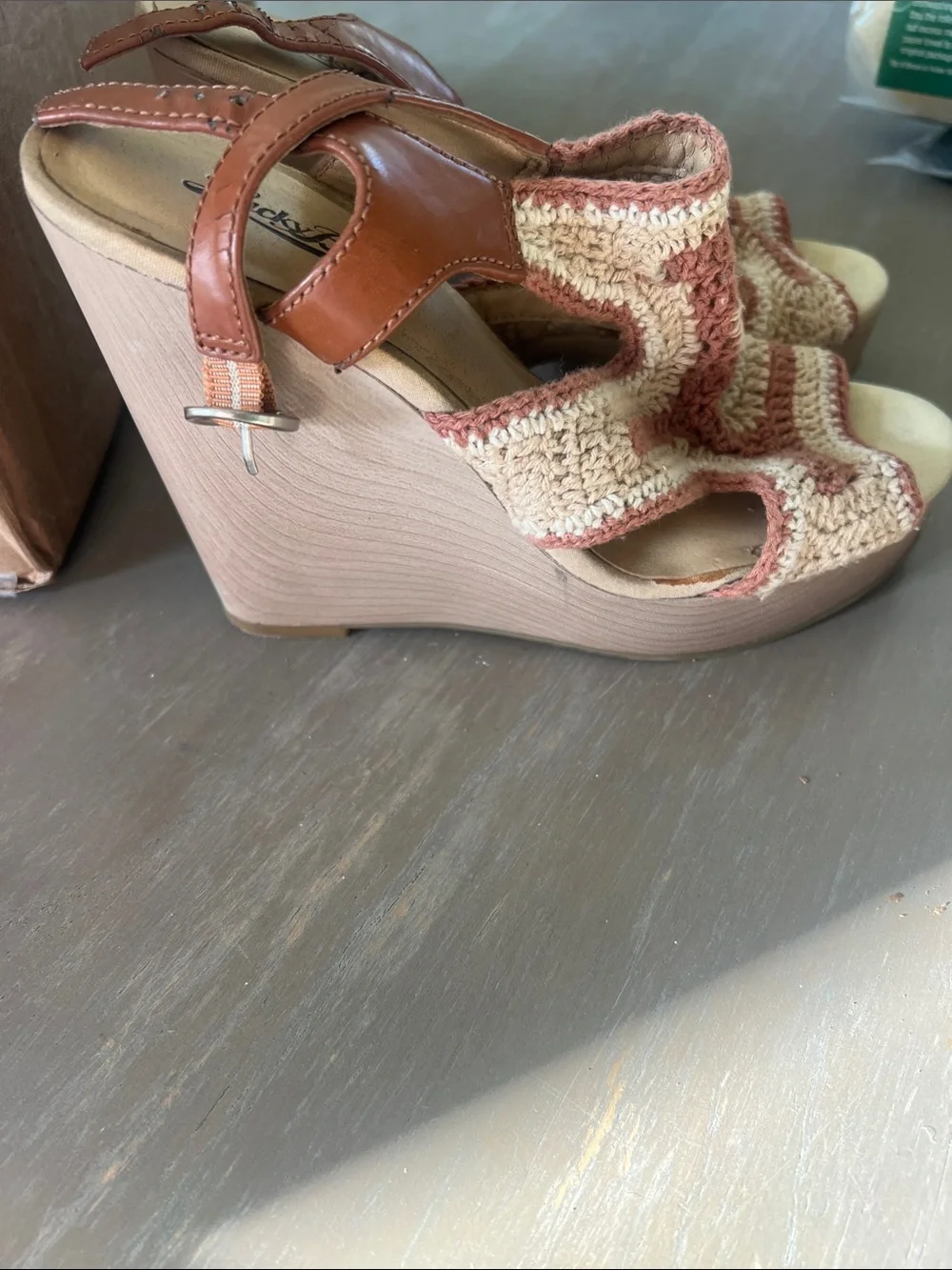 Lucky Brand crocheted upper